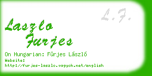 laszlo furjes business card